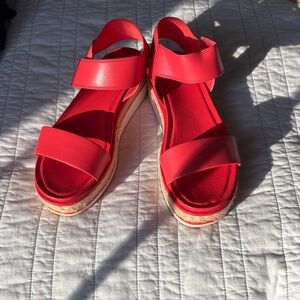 Franco Sarto Bold Red Sandals